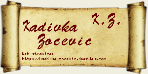Kadivka Zoćević vizit kartica
